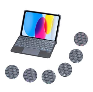 Nuova custodia per tastiera Bluetooth con tipo di aspirazione magnetica wireless per Ipad 10.2 10.5 10.9 pro 11 con retroilluminazione colorata