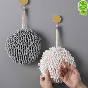 2023 chenille toalhas de mão cozinha banheiro de mão bola com loops pendurados rapidamente toalhas de microfibra absorventes macios