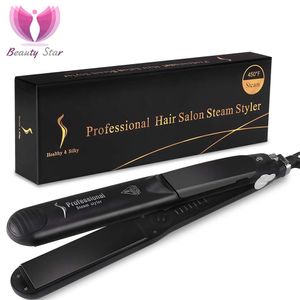 Curling Irons Steam Hair Straightener Ceramic Vapor Curler Salon hair Flat Straightening Styler Styling Tool 230517