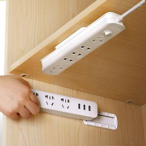 Hooks Wall-Mounted Sticker Punch-free Plug Fixer Home Self-Adhesive Socket Cable Wire Organizer Seamless Power Strip Holder