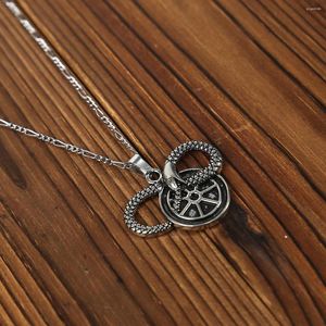 Keychains 2023 The Wheel of Time Vintage Halsband Högkvalitativ zinklegering Pendantsmycken