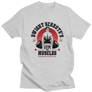 Herr t-shirts roliga dwight schrute t shirt män vuxna gym för muskler t-shirt korta ärmar mjuk bomull t-shirt fritid Office TV-serien Tee 230517