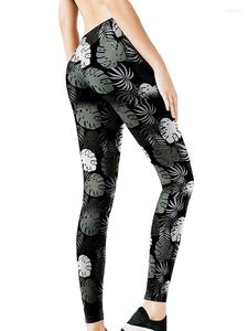 Women's Leggings YRRETY Arrival Leaf Printed Pushup High Waist Elastic Tights Women Yoga Pants Gym Female Trousers