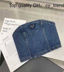 2023 diesel Women's Tanks & Camis Designer Denim Crop Top Camisole Female Slim Short Streetwear Patchwork Tube Tank 8j0b11