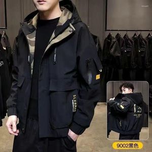 Men's Trench Coats Down Coat Homme Men 2023 Autumn And Winter Korean Trend Loose Casual Baseball Jacket Thin Men's Wear Army Streetwear
