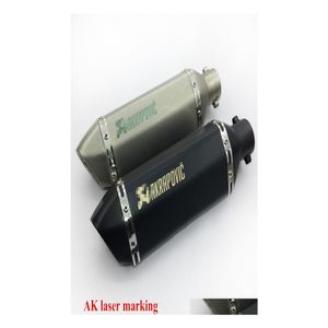 Motorcykelavgassystem Lasermarkering av Akrapovic 3851mm ljuddämpare rörljuddämpare med avtagbar DB Killer8092672 Drop Delivery Mobiles OTZ7O