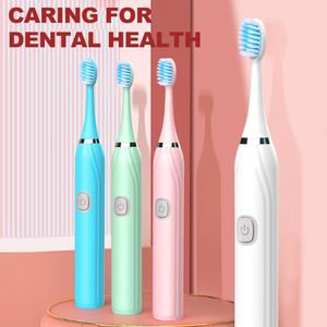 Toothbrush Sonic Electric Battery Type With Replace Brushes Heads Onekey Operate Vibrate Waterproof Brush Cleansing 230517