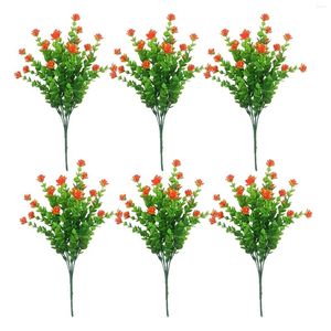 Decorative Flowers Red Eucalyptus Home Decor DIY Gift Artificial Flower Reusable Simulation Table Centerpiece Indoor Outdoor UV Resistant