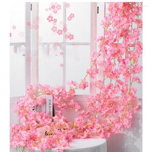 Kwiaty dekoracyjne 220 cm Rose Wedding Decoration | Sztuczny łuk kwiatowy z zielonymi liśćmi wiszący wieniec