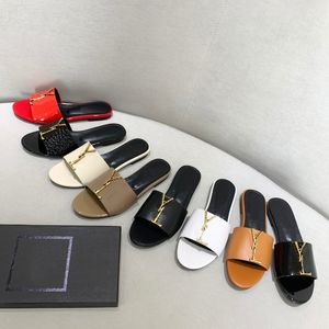 Designer de verão Slides Women Letter Shoppers Fashion Shop Shaping Sandal Sapatos de praia plana 35-42