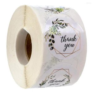 Gift Wrap 1 Inch Round Roll Sticker Flower Thank You 4 Types Of Labels Wedding Party Floral Decoration Stickers