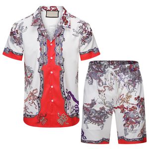 Designer Mens Tracksuits Märke Tryckt Sportwear Summer Cotton Outfits mode Kort ärm T -skjorta Shorts Jogging Suit