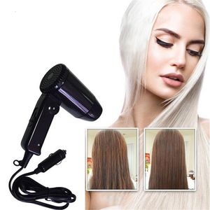 Saç Kurutucular 12V Katlanır Darbe Çok Fonksiyonlu Taşınabilir Ayarlanabilir Düşük Gürültülü Araba Salon Unisex Aracı 230517