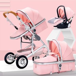 Reclining carriage black popularity cart multicolor shock rotated fold gray black portable four wheels high landscape car baby stroller frame metal ba02 F23