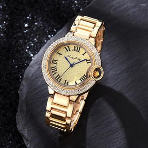 ساعة معصم fshion فاخر المثلج مراقبة العلامة التجارية البسيطة للنساء الهيب هوب الذهب رجال ساعة ساعة wristwatch relojes para hombre