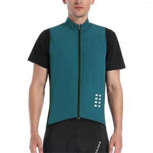 Racing Jackets Men's Windproof Men Cyclings Rain Repellent Sleeveless Reflective Waistcoat MTB Bike Outer Jersey Windbreaker Clothing