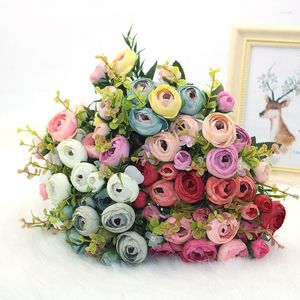 Dekorative Blumen DIY schöne künstliche Kamelienrosen aus Seide | Kleiner gefälschter Brautstrauß, der für die Weihnachtsfeier-Dekoration zu Hause verwendet wird