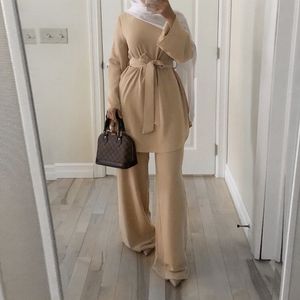 Этническая одежда Eid Mubarak Kaftan Dubai Abaya Turkey Мусульманская модная мода Hijab Sets Исламская одежда Abayas для женщин мусульманских ансамблей de mode 230517