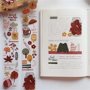 Present Wrap Autumn Coming Again Washi Pet Tape For Card Making Decoration Diy Scrapbooking Plan Stickers