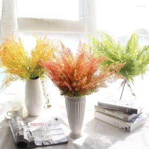 Decorative Flowers Artificial Fern Bouquet Fake Silk Persian Leaves Foliage Garden Decor Houseplant Wall