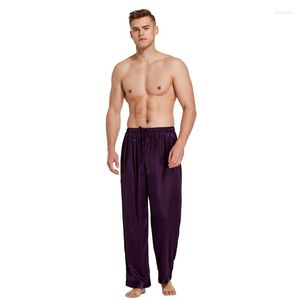 Calça macho masculino masculino de calças de cetim de cetim subgual