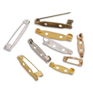 50st 15/20/25/30/35mm Brosch Clip Base Pins Safety Pins Broschinställningar tomt bas för DIY -smycken Tillverkar Partihandel