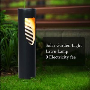 Solar Lights LED Garden Lawn Lamp Outdoor Landscape Decor Simplicity Pollards Lätt vattentäta gårdslampor IP65 -vägskym till Dawn