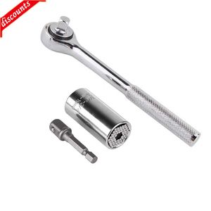 Nova chave de torque conjunto de sotaque conjunto de soquete 7mm-19mm Universal Power Drill Ratchet Bucha Sprainner Tecla de Grip Multi Hand Tools