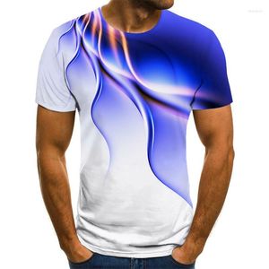 Herr t-shirts 2023 sommar spot street mode mäns 3d bländande tryck fritid sport kort ärm t-shirt