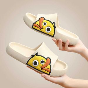 home shoes Funny Cartoon Duck Indoor Women Bath EVA Slippers Soft Lovers Platform Shoes Bedroom Antislip Ladies Slides Sandals 1209