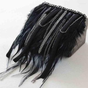 Bow Ties Suit Dress Shoulder Accessories Fringed Feathers Embellished Brooch Epaulettes