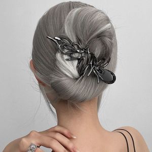 Clipes de cabelo Barrettes luxurosos garras de cabelo de metal para mulheres meninas caranguejo geométrico fêmea fêmea vintage bowknot clipe de moda y2k acessórios 230517