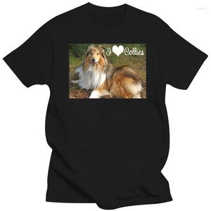 Magliette da uomo Collie Dog Shirt I Love Collies Lassie - Colori a scelta. Maglietta Homme Plus