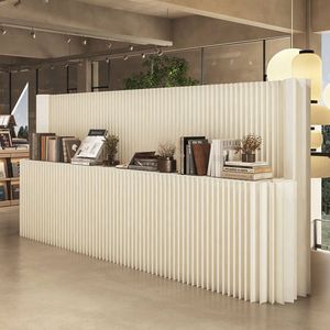 2M Height Creative Home Decor White Organ Paper Wall Screen Room Dividers Office Partition Removable Folding Baffle Fence