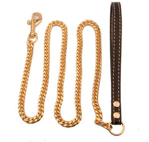 Catene Modello in acciaio inossidabile Catena per cani Curb Cuban Link Collare Pet Slip Choke Guinzaglio Set per cani di taglia media Catene Pitbull