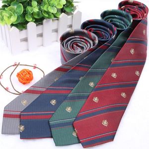 Bow Ties Crown Striped Pattern British Japanese School Girls & Boys JK Uniform Neck Tie Students Necktie Cosplay 4 Colors