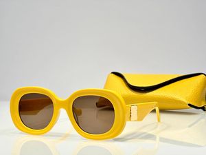 Occhiali da sole ovali giallo oro 40103 Occhiali da sole moda estate uomo donna Sunnies gafas de sol Sonnenbrille Sun Shades UV400 Eyewear