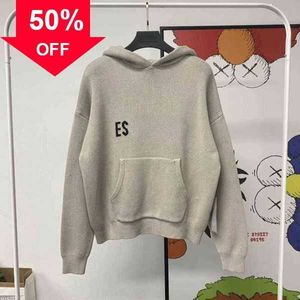 Es hoodie turtleneck hoppare lösa tröjor casual stickor hoody lat stil för män kvinnor oss uk mode lätta tröjor dqgp