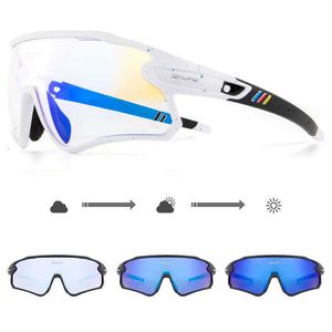 Utomhus Eyewear PhotoChromic Men Kvinnor Sportglasögon Cykling Fiske Kör Kör Solglasögon Motocross Goggles MTB Road Bike Bicycle Eyewear P230518