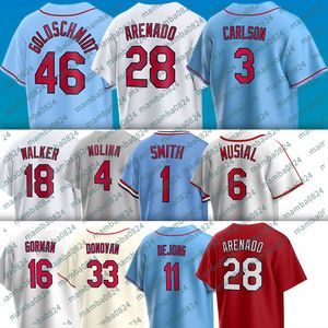 Yadier Molina Baseball Jersey Nolan Arenado Ozzie Smith Paul Goldschmidt Dylan Carlson Montgomery Montgomery Willson Contreras Walker Sullivan Ryan Helsley