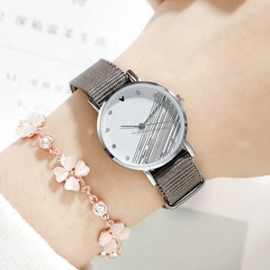 Wristwatches 2023 Fashion Sport Canvas Watch Women Casual Band Quartz Ladies Girls Price Drop