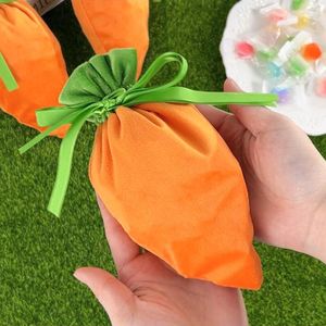 Gift Wrap Velvet Easter Bag Spring Party Candy Cookie Packing Bags Kids Birthday Favor Pouch