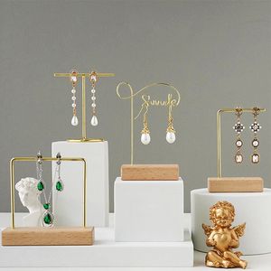Jewelry Stand Organizer Wooden Rack Bracelet Earring Holder Display Decoration Support Small 230517