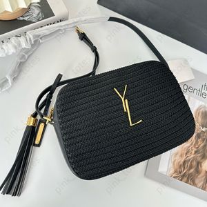 Bayan Straw Kamera Çantaları Rafia Grass Plaj Crossbody Omuz Çantası Tasarımcı Çanta Çanta Hobo Tote Lüks Harfler Bel Bellek Çantası 2023 Sıcak