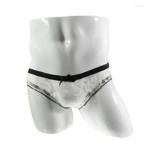 Underpants Sexy White Lace Men Underwear Briefs 1108