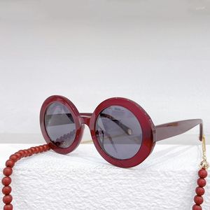Sunglasses Small Round Gold Chain Alloy Women Party Girls Glasses Brand Designer Steampunk Rimless