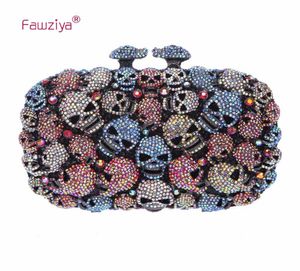 Fawziya Skull Bag Skull Bolsa e bolsas para mulheres Kisslock Crystal Evening Clutch Bags2235680