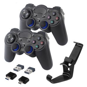 Игровые контроллеры Joysticks 2.4g Беспроводной Gamepad Joystick Game Controller Joypad для ПК Android Windows Raspberry Pi 4 Смарт -телефон. Необязательный держатель 230518