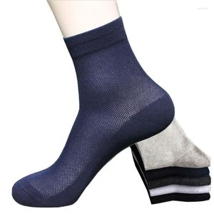 Men's Socks 10 Pairs/Lot Business Mens Summer Thin Silk High Elastic Cotton Breathable Casual Short Crew Male Cool