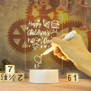 ナイトライトノートボードクリエイティブLEDライトUSBメッセージホリデー子供のためのペンギフトガールフレンドランプ